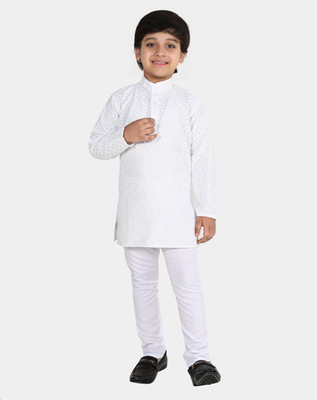 seetoo Boys Festive & Party, Casual, Wedding Kurta and Pyjama Set(White Pack of 1)