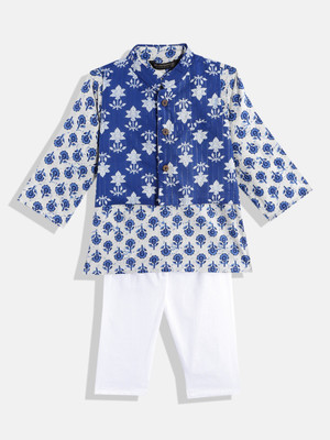 Readiprint Fashions Boys Festive & Party Kurta and Pyjama Set(Blue Pack of 3)