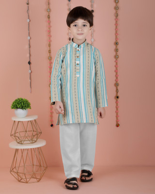 Tasrika Boys Festive & Party Kurta and Pyjama Set(Multicolor Pack of 1)