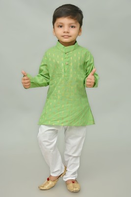 sahil collection Baby Boys Festive & Party Kurta and Pyjama Set(Yellow Pack of 2)