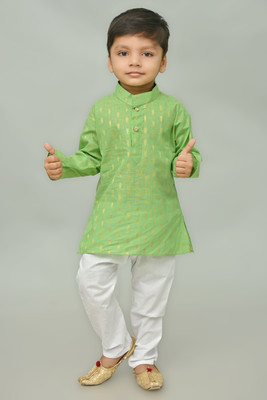 sahil collection Baby Boys Festive & Party Kurta and Pyjama Set(Yellow Pack of 2)