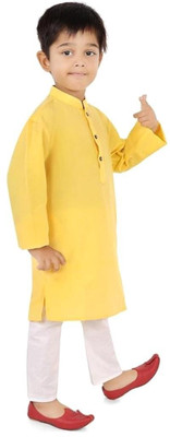 VC FASHION HUB Baby Boys Festive & Party Kurta and Pyjama Set(Multicolor Pack of 1)