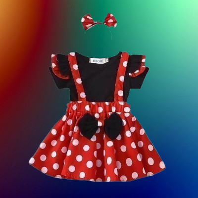 SVEnterprisesR Baby Girls Casual, Festive & Party, Formal, Wedding Top and Skirt Set(Red Pack of 1)
