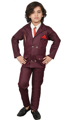 Adinath CollectionHub Boys Festive & Party, Wedding, Wedding Shirt, Waistcoat and Pant Set(Multicolor Pack of 1)