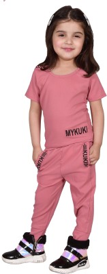 MYKUKI Girls Casual Blazer and Pant Set(Pink Pack of 1)