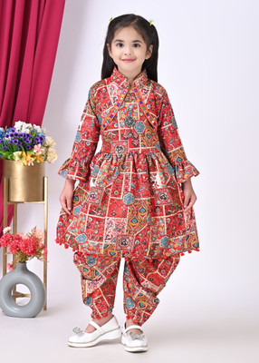 THE SKYLARK ENTERPRISE Girls Festive & Party Dhoti & Kurta Set(Blue Pack of 2)