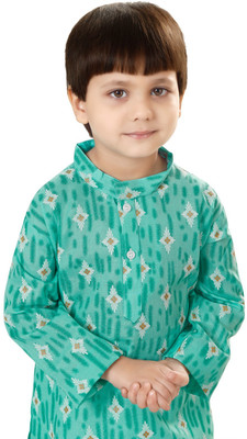 DIGIFASHION Boys Festive & Party Kurta and Pyjama Set(Blue Pack of 1)