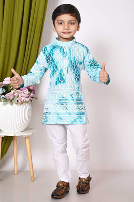 MARUF DRESSES Boys Festive & Party Kurta and Pyjama Set(Multicolor Pack of 1)