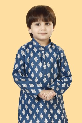 LABELZERO Boys Festive & Party Kurta and Pyjama Set(White Pack of 1)