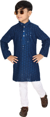 PN fashion Boys Festive & Party Kurta and Pyjama Set(Green Pack of 1)
