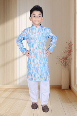 Ganesh Creation Boys Festive & Party Kurta and Pyjama Set(Multicolor Pack of 1)