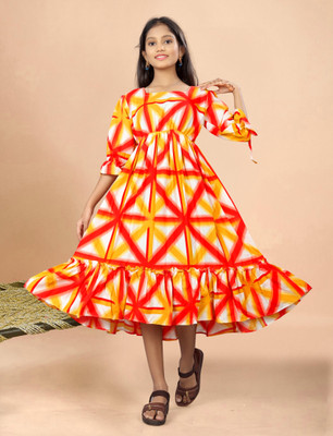 Mitukart Girls Casual Dupatta and Pyjama Set(Multicolor Pack of 1)