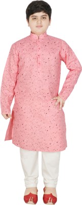 SG YUVRAJ Boys Casual Kurta and Pyjama Set(Pink Pack of 1)