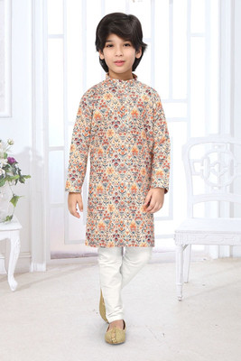 bitteR Boys Festive & Party Kurta and Pyjama Set(Maroon Pack of 1)