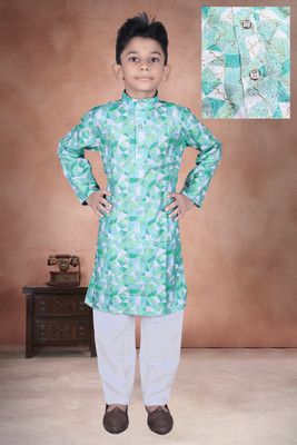 CLOTH CORNER Boys Festive & Party Kurta and Pyjama Set(Multicolor Pack of 1)