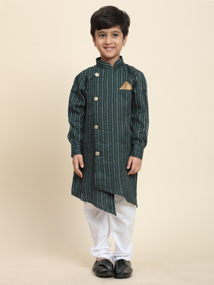 PRO ETHIC Boys Wedding, Festive & Party Kurta and Pyjama Set(Dark Green Pack of 1)