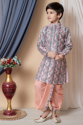NFC CREATION Boys Festive & Party, Wedding Kurta and Dhoti Pant Set(Multicolor Pack of 1)