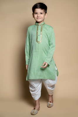 NFC CREATION Boys Casual, Festive & Party, Formal, Wedding Kurta and Patiala Set(Light Green Pack of 1)