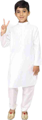 stylelife Boys Casual Kurta and Pyjama Set(White Pack of 1)