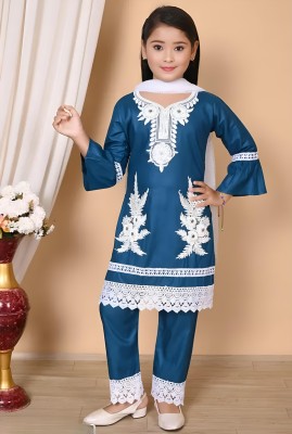 R RAI FASHION Baby Boys Festive & Party Kurta and Pyjama Set(Blue Pack of 1)