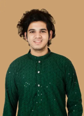 DIGIFASHION Boys Festive & Party Kurta and Pyjama Set(Green Pack of 1)