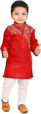 FG FASHION Boys Festive & Party Kurta and Dhoti Pant Set(Blue Pack of 1)