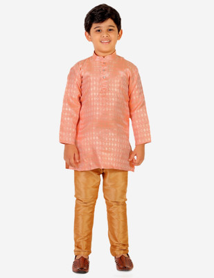 PRO ETHIC Boys Casual, Festive & Party, Wedding Kurta and Churidar Set(Pink Pack of 1)