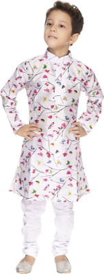 new gen Boys Festive & Party Kurta and Pyjama Set(White Pack of 1)