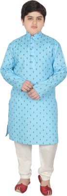 SG YUVRAJ Boys Festive & Party Kurta and Pyjama Set(Light Blue Pack of 1)