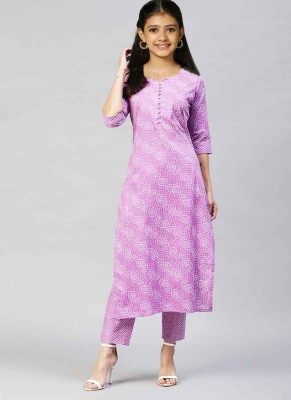 Vetrokart Girls Festive & Party, Wedding Kurta and Churidar Set(Pink Pack of 1)