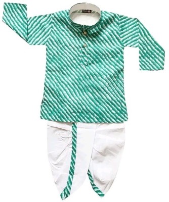 ONLINE COLLETION Baby Boys Festive & Party Kurta and Dhoti Pant Set(Green Pack of 1)