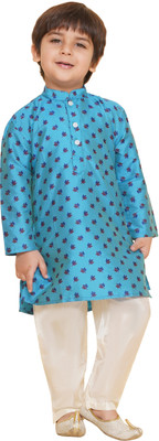 Sethukrishna Boys Festive & Party Kurta and Pyjama Set(Multicolor Pack of 1)