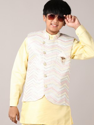 V-MART Boys Casual Kurta and Pyjama Set(Yellow Pack of 1)