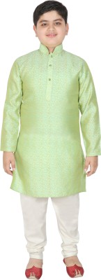 SG YUVRAJ Boys Festive & Party Kurta and Pyjama Set(Light Green Pack of 1)