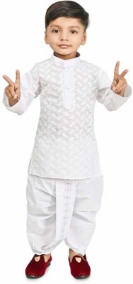 sahil collection Boys Festive & Party Kurta and Dhoti Pant Set(White Pack of 1)
