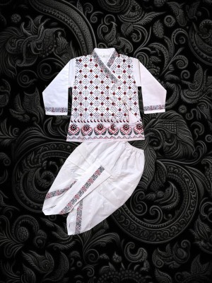 FMSE Baby Boys Casual Kurta and Dhoti Pant Set(White Pack of 1)