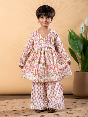 Readiprint Girls Festive & Party Kurta and Sharara Set(Multicolor Pack of 2)