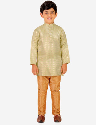 PRO ETHIC Boys Casual, Festive & Party, Wedding Kurta and Churidar Set(Light Green Pack of 1)