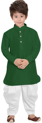 Reh Enterprise Boys Casual Dhoti & Kurta Set(Green Pack of 1)