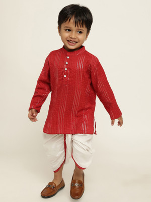STUFFIE LAND Boys Festive & Party Dhoti & Kurta Set(Multicolor Pack of 1)