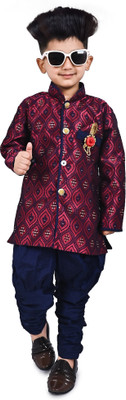 SUPER ART CREATION Boys Festive & Party Sherwani and Churidar Set(Green Pack of 1)