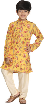 jbn CREATION Boys Casual Kurta and Pyjama Set(Multicolor Pack of 1)