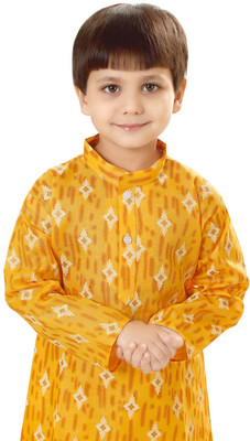 DIGIFASHION Boys Festive & Party Kurta and Pyjama Set(Yellow Pack of 1)