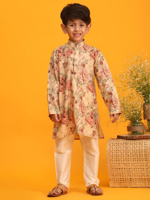 VASTRAMAY Boys Festive & Party Kurta and Pyjama Set(Multicolor Pack of 1)