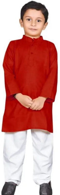 VDC FASHION TREND Baby Boys Festive & Party Kurta and Pyjama Set(Maroon Pack of 1)