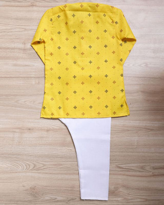 Oxipital Club Baby Boys Festive & Party Kurta and Dhoti Pant Set(Yellow Pack of 1)