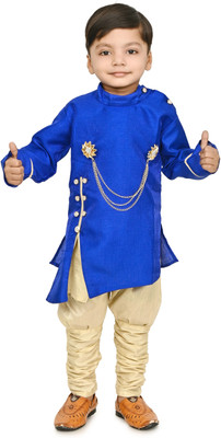 SASTREY TREND Boys Festive & Party, Wedding Sherwani and Churidar Set(Blue Pack of 1)
