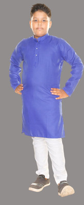 Oxipittal Club Boys Festive & Party Kurta and Dhoti Pant Set(Dark Blue Pack of 1)