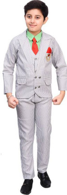 BeenBee Boys Festive & Party, Wedding Blazer, Shirt and Trouser Set(Light Green Pack of 1)