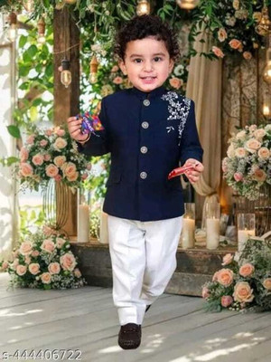 BELA BELA FASHION Baby Boys Festive & Party Kurta and Pyjama Set(Black Pack of 1)
